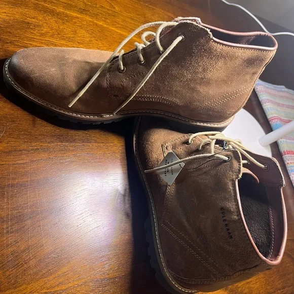 Cole Haan Tan Brown Suede Chukka Boots - Picture 3 of 7